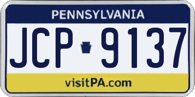 PA license plate JCP9137