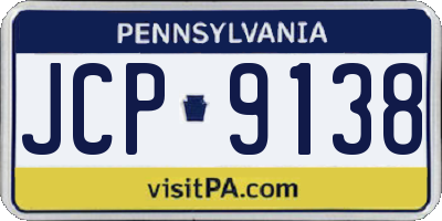 PA license plate JCP9138
