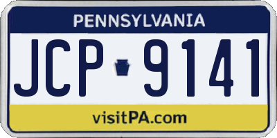 PA license plate JCP9141