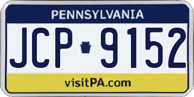 PA license plate JCP9152