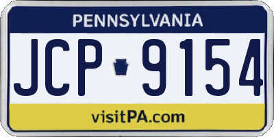 PA license plate JCP9154