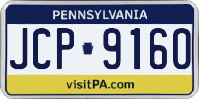 PA license plate JCP9160