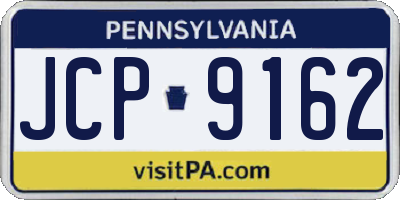 PA license plate JCP9162