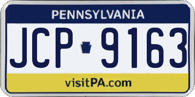 PA license plate JCP9163