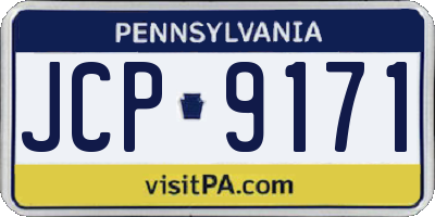 PA license plate JCP9171