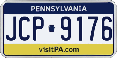 PA license plate JCP9176