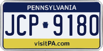 PA license plate JCP9180