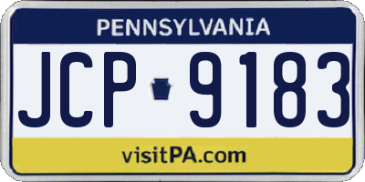PA license plate JCP9183