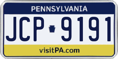 PA license plate JCP9191