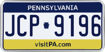 PA license plate JCP9196