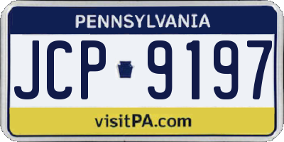 PA license plate JCP9197