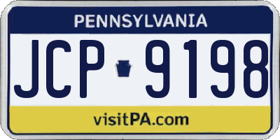 PA license plate JCP9198
