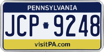 PA license plate JCP9248