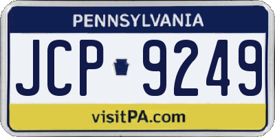 PA license plate JCP9249