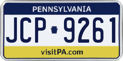 PA license plate JCP9261