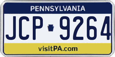 PA license plate JCP9264