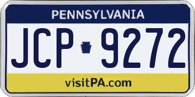 PA license plate JCP9272