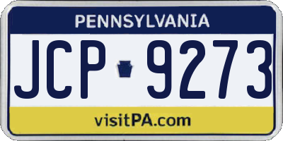 PA license plate JCP9273