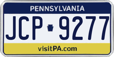 PA license plate JCP9277