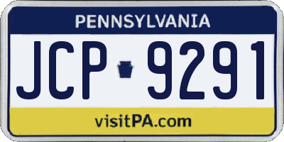 PA license plate JCP9291