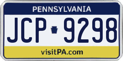 PA license plate JCP9298