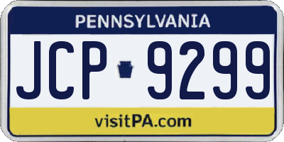 PA license plate JCP9299