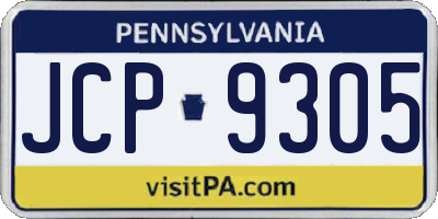 PA license plate JCP9305