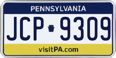 PA license plate JCP9309