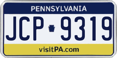 PA license plate JCP9319