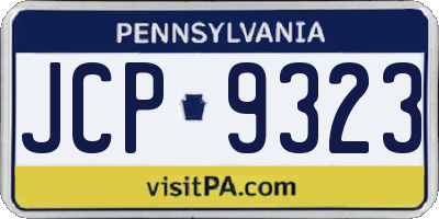 PA license plate JCP9323