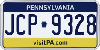 PA license plate JCP9328