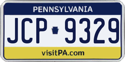 PA license plate JCP9329