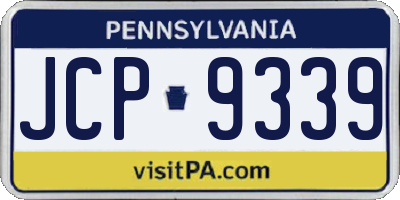 PA license plate JCP9339