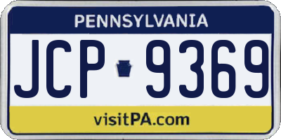 PA license plate JCP9369