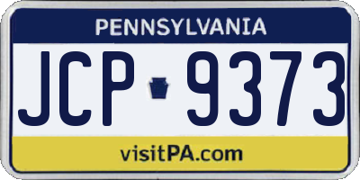 PA license plate JCP9373
