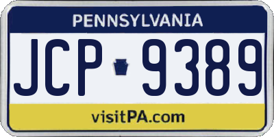 PA license plate JCP9389