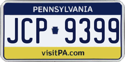 PA license plate JCP9399