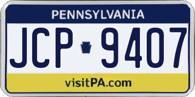PA license plate JCP9407