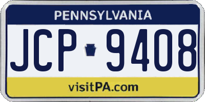 PA license plate JCP9408