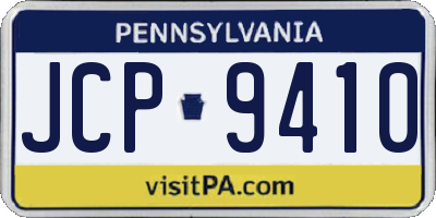 PA license plate JCP9410