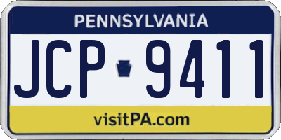 PA license plate JCP9411
