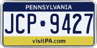 PA license plate JCP9427