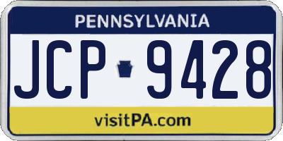 PA license plate JCP9428