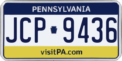 PA license plate JCP9436