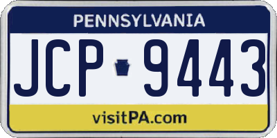 PA license plate JCP9443