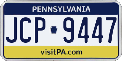 PA license plate JCP9447