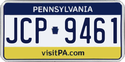 PA license plate JCP9461