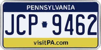 PA license plate JCP9462