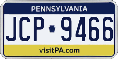 PA license plate JCP9466