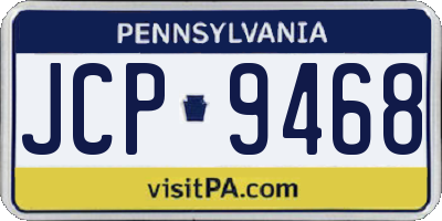 PA license plate JCP9468